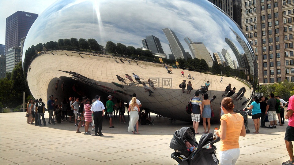 芝加哥豆,艺术,反思