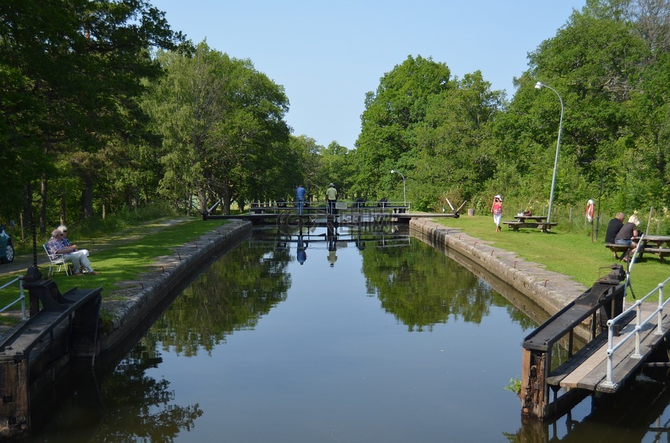 kanal hjälmare,水闸,västmanland