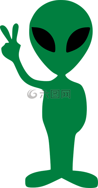 外星人,和平手势,胜利