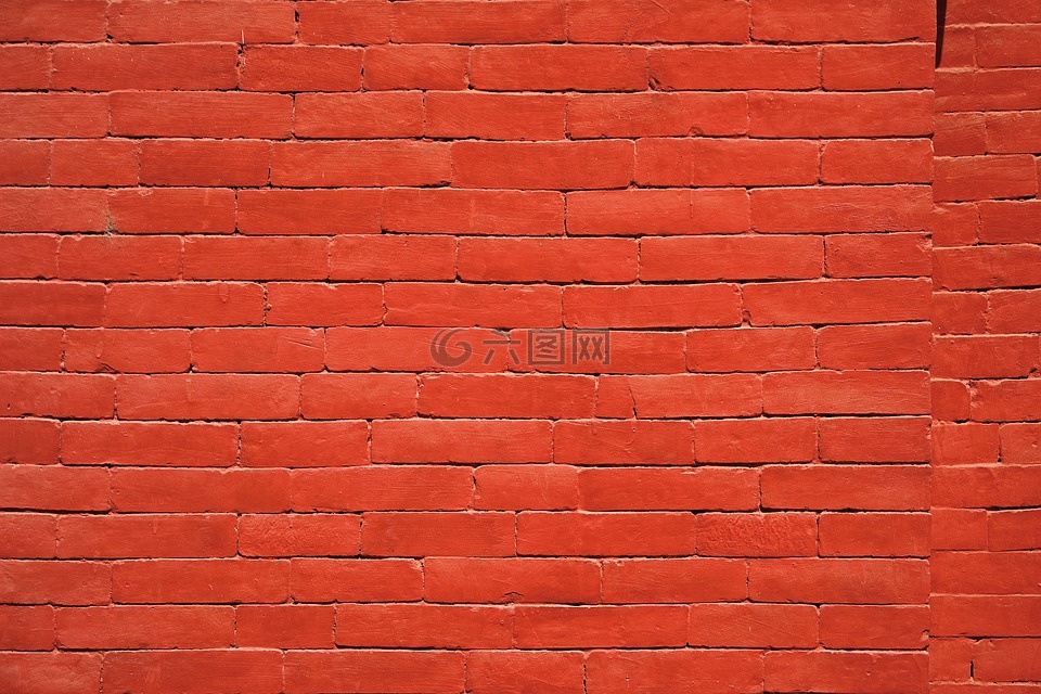 红色,砖,纹理