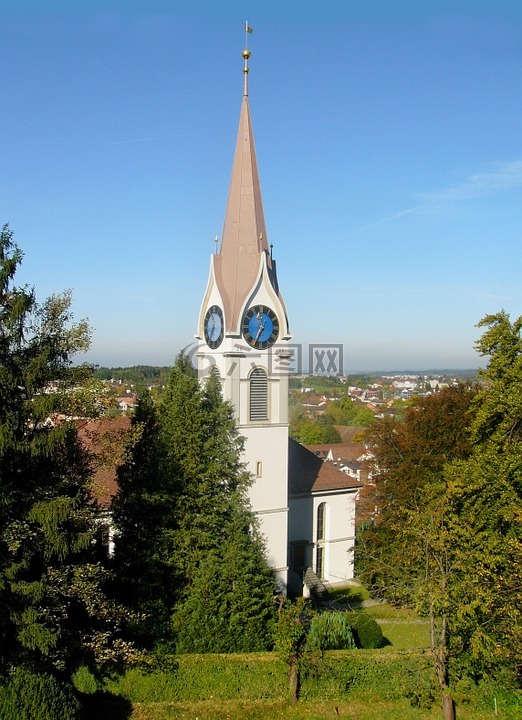 乌斯特,瑞士,教堂