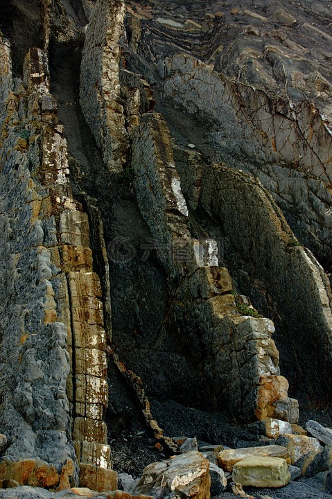 岩,复理石,哥斯达黎加