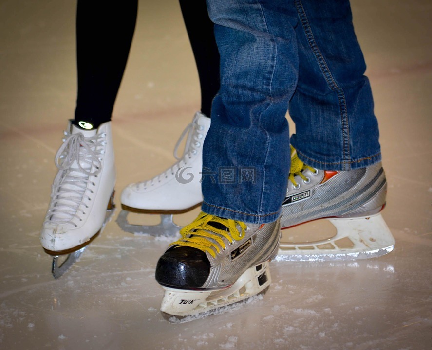 溜冰鞋,图,冰