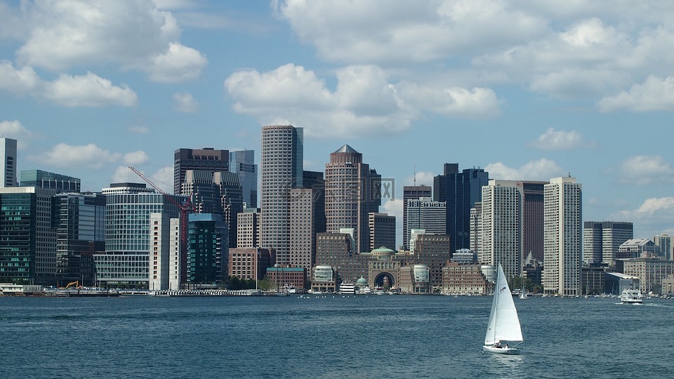 波士顿,美国,港口城市