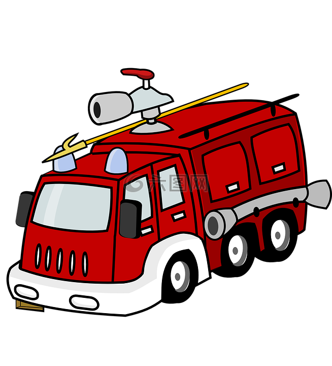 firetruck,红色,紧急