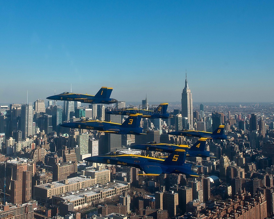 海军蓝色天使,纽约城,飞机