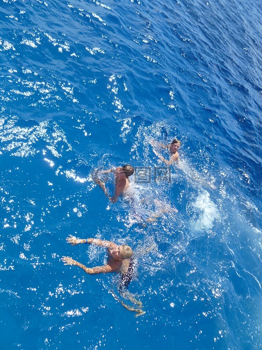 游泳,蓝色,开曼群岛