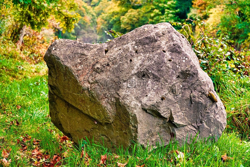 石,自然,固体