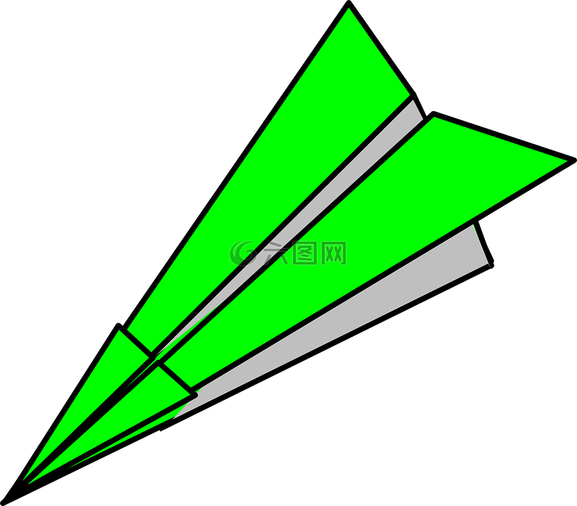 纸飞机,绿色,飞机