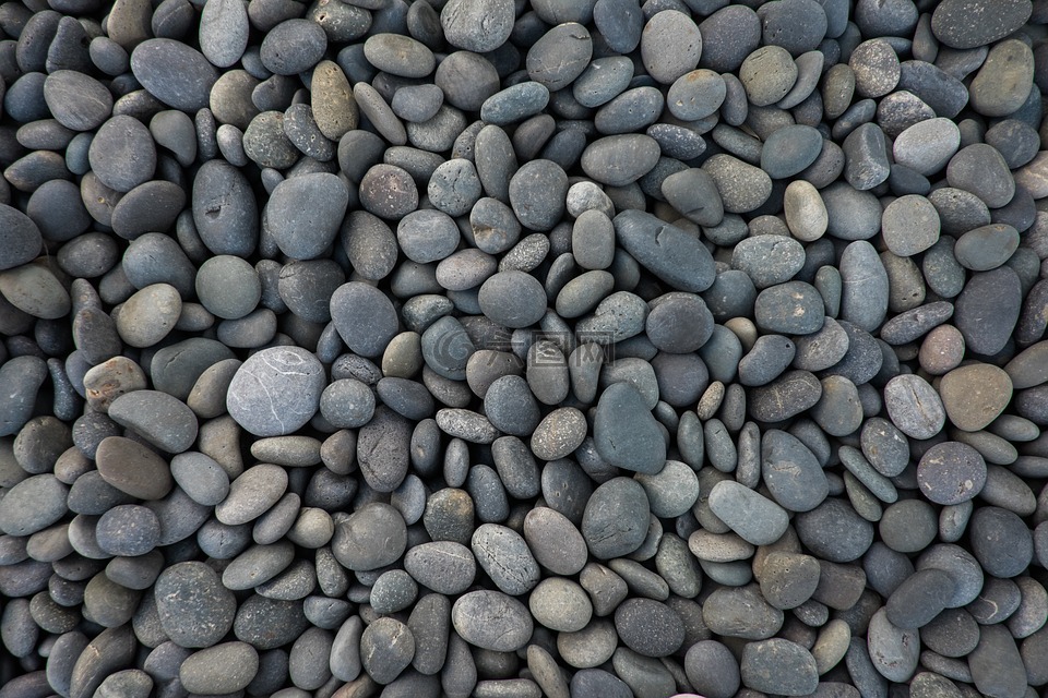 鹅卵石,石头,自然