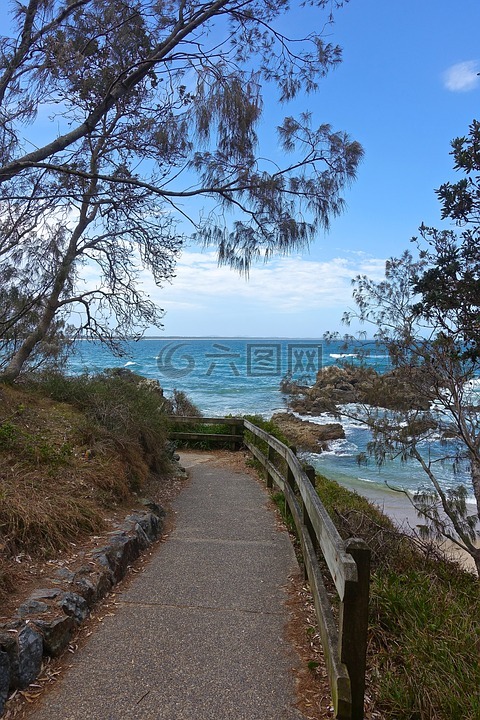 海滩,vista,景区