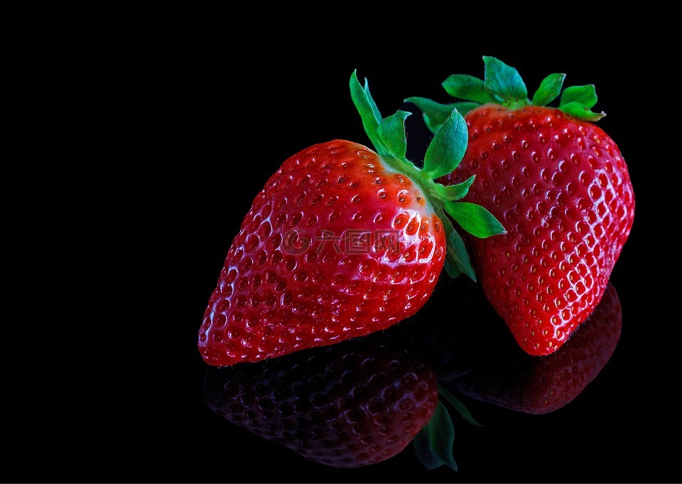 草莓,浆果,红色