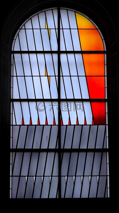 固定的 erg 拉斯维加斯,教会窗口,丰富多彩