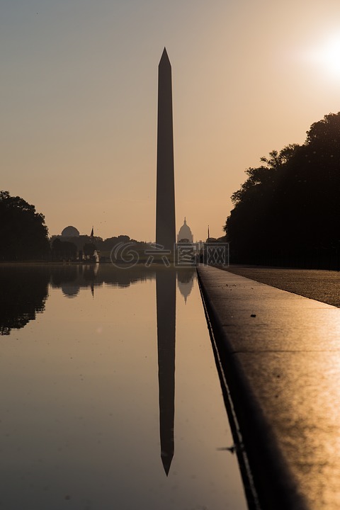 华盛顿纪念碑,华盛顿特区,反映池
