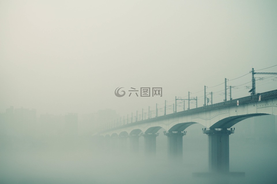 雾,桥,有雾
