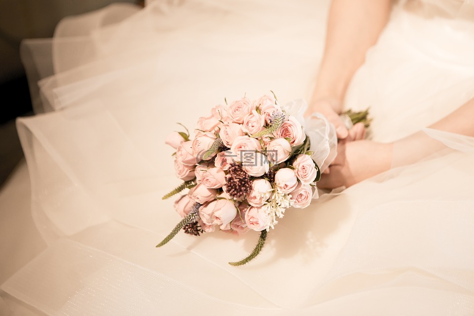 花束,婚礼,新娘