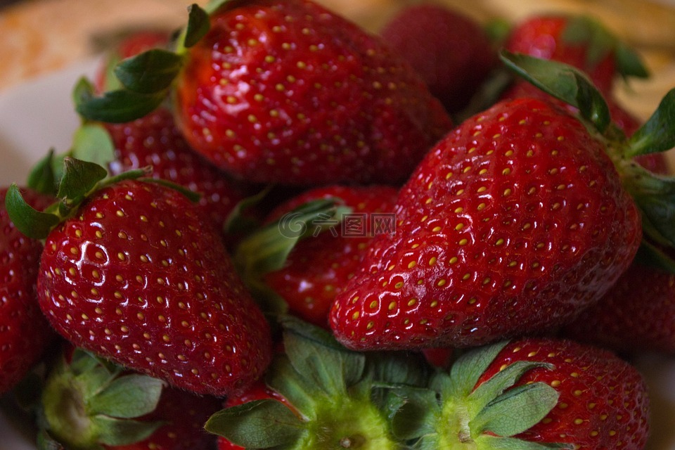 草莓,水果,莓果