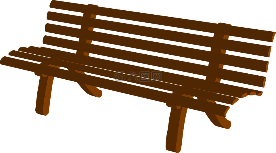 长凳,公园,棕色