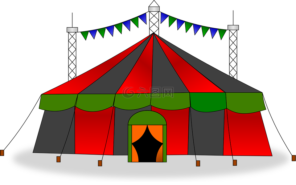 马戏团,帐篷,大顶