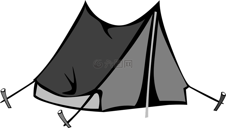 露营,帐篷,帆布