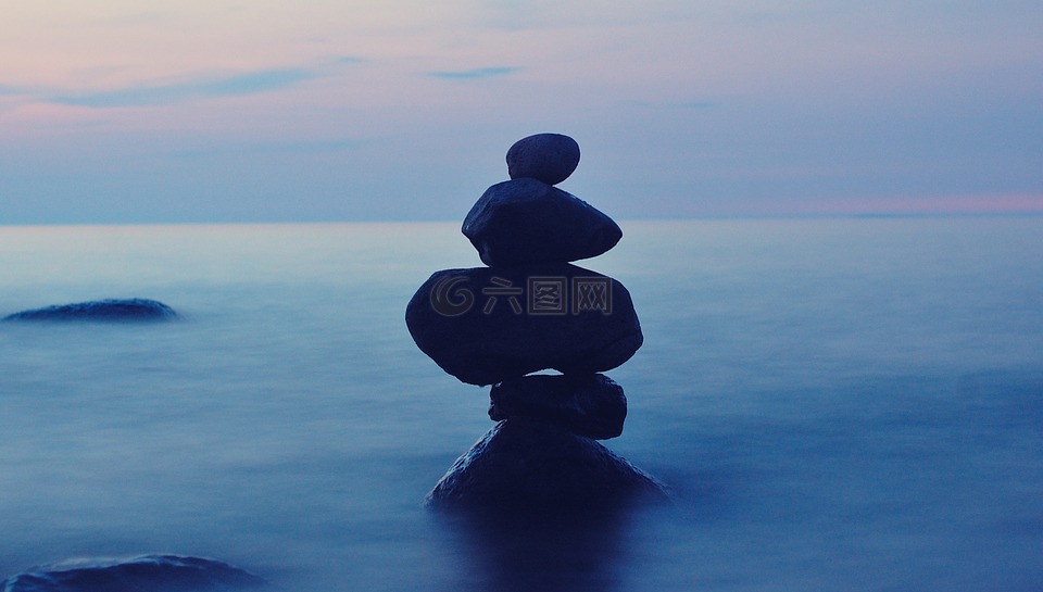 平衡,石头,拉多加湖