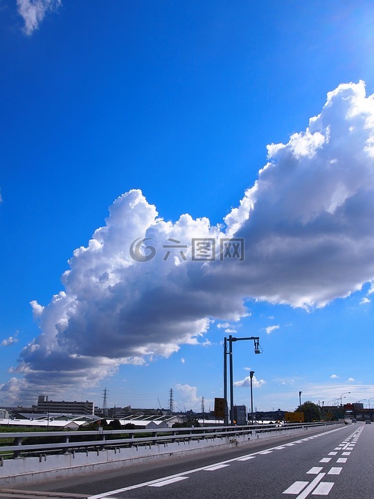 云,蓝色的天空,第三京滨