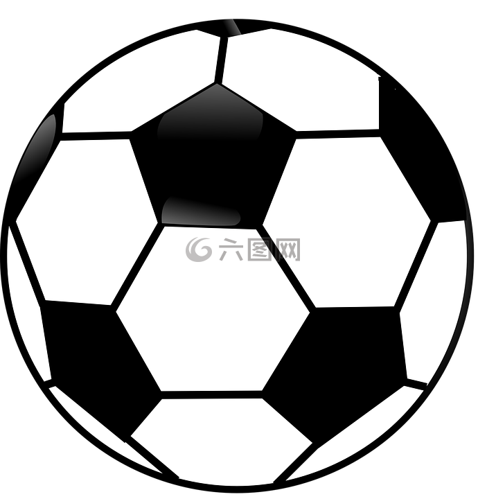 足球球,球,黑色和白色