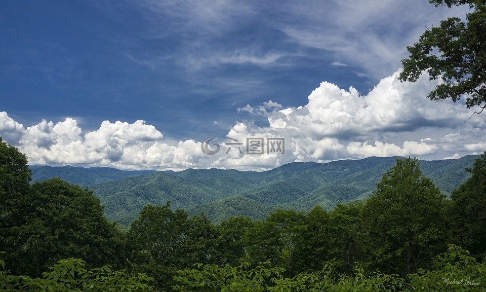 山,天空,北卡罗莱纳州