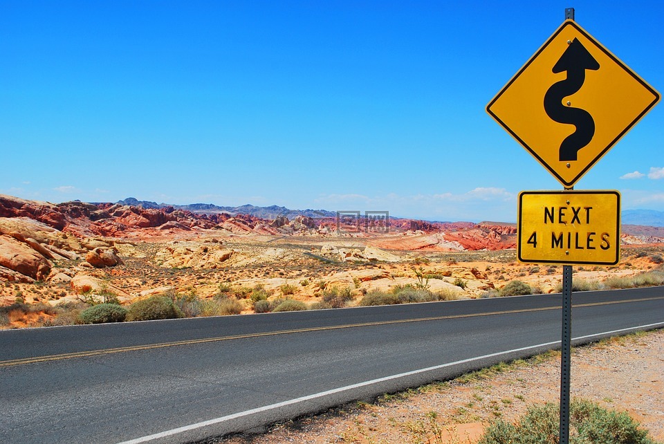 道路标志,公路旅行,沙漠景观