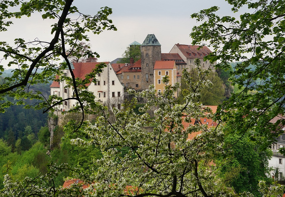 城堡 hohnstein,高度堡,岩城堡