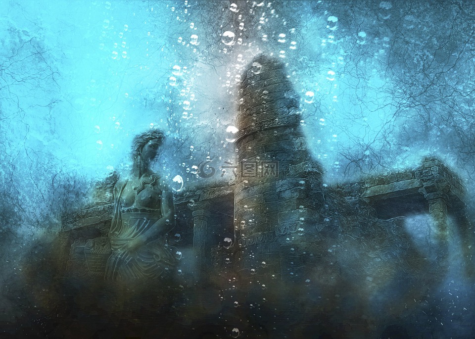 亚特兰蒂斯号,海,废墟