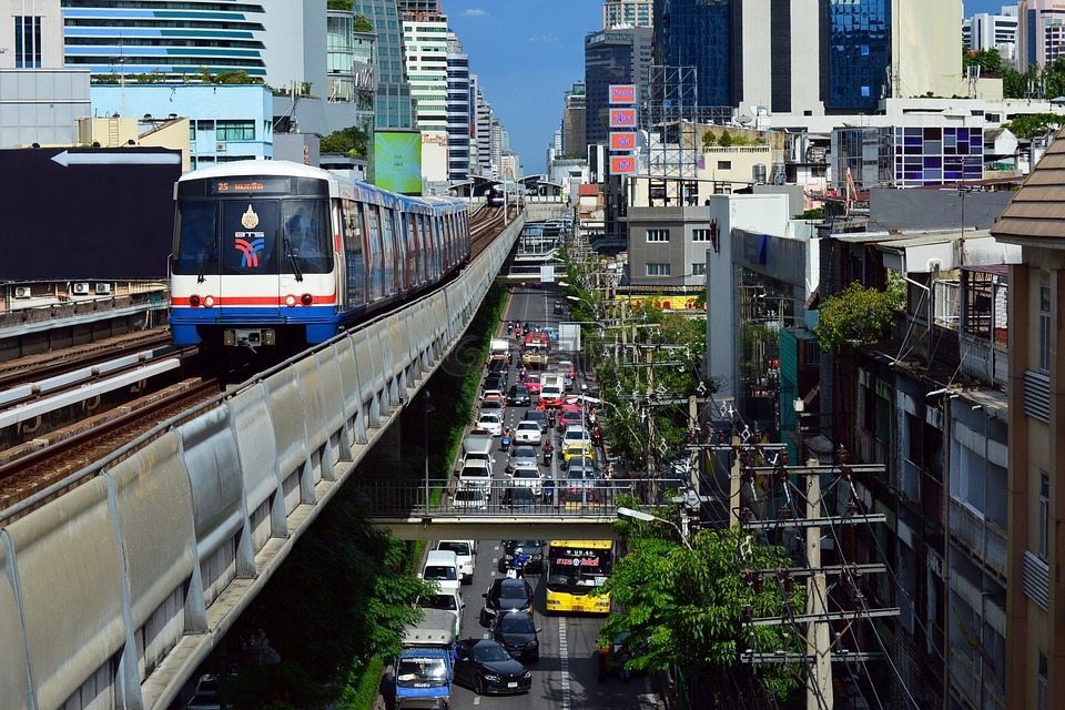 交通,市中心,曼谷