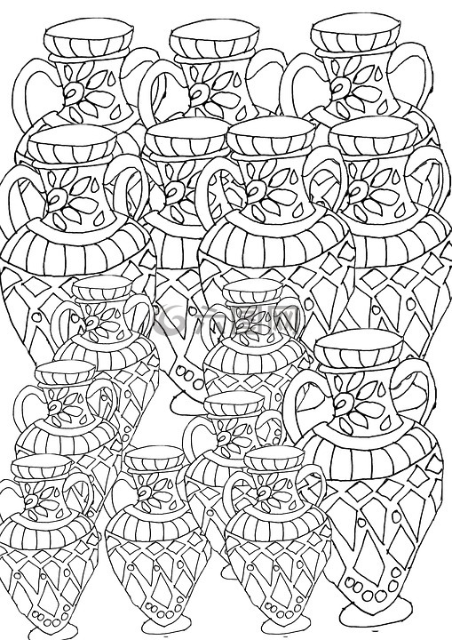 成人着色,页面,图画书