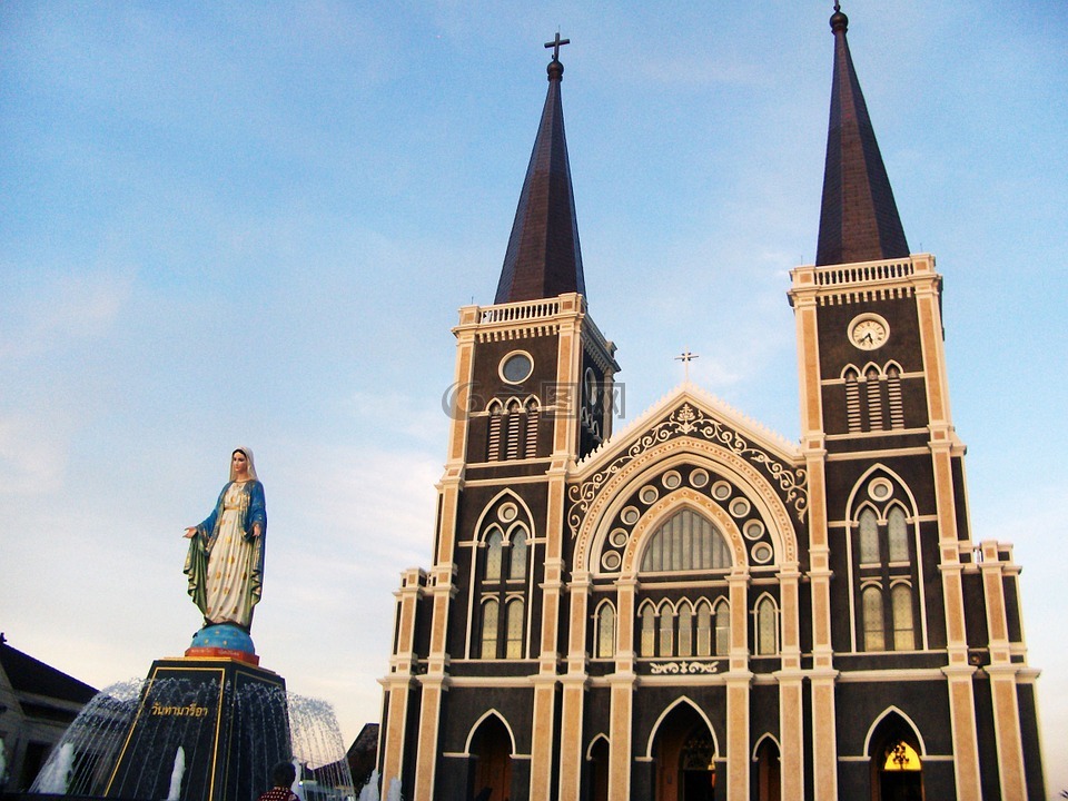 教堂,结婚,泰国