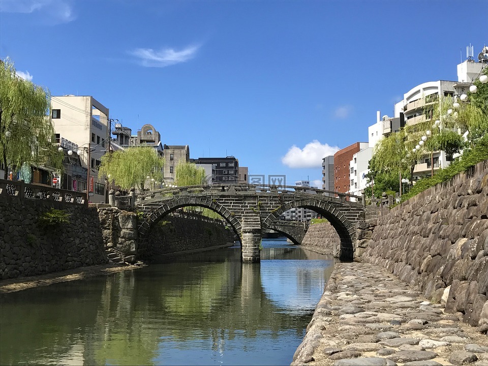 日本,长崎,眼镜桥