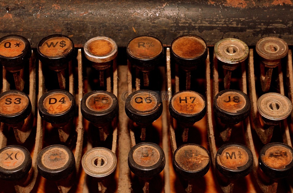 旧打字机,打字机,复古