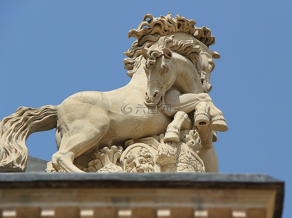 马,雕塑,巴黎