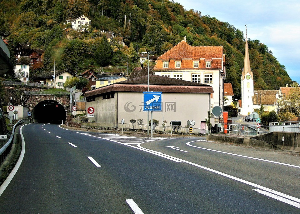 隧道,公路,山