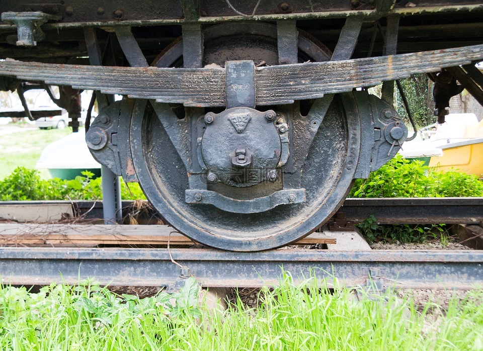 火车轮,老火车,铁路
