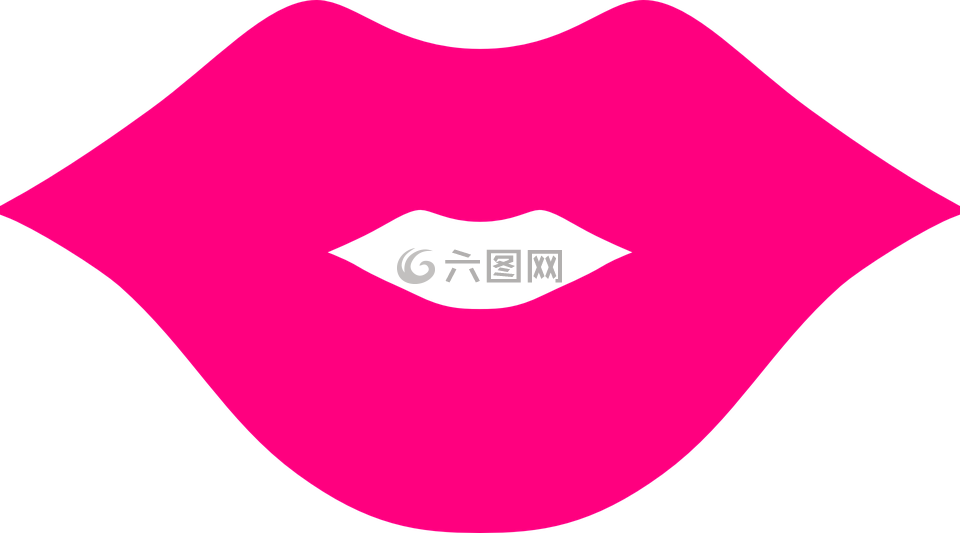 嘴唇,粉红色,口