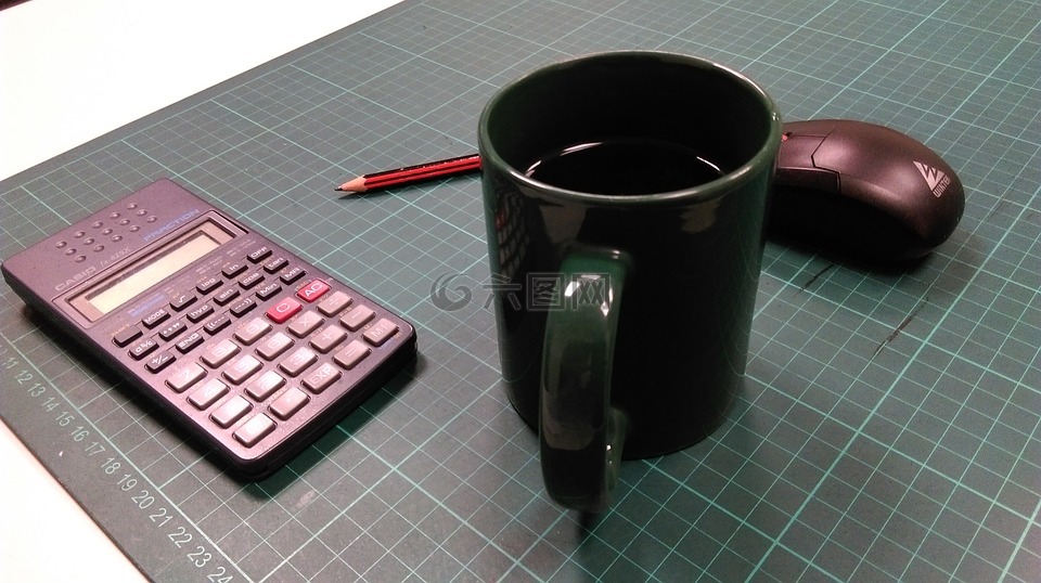 辦公室,計算機,咖啡