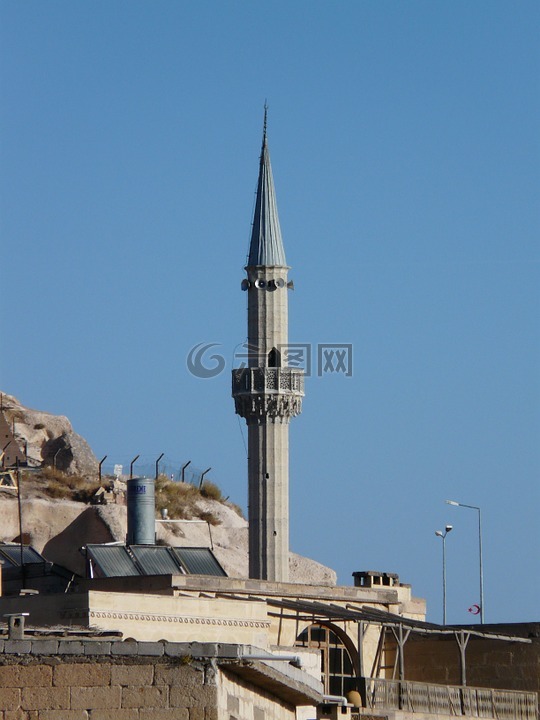 乌奇希萨尔,尖塔,清真寺
