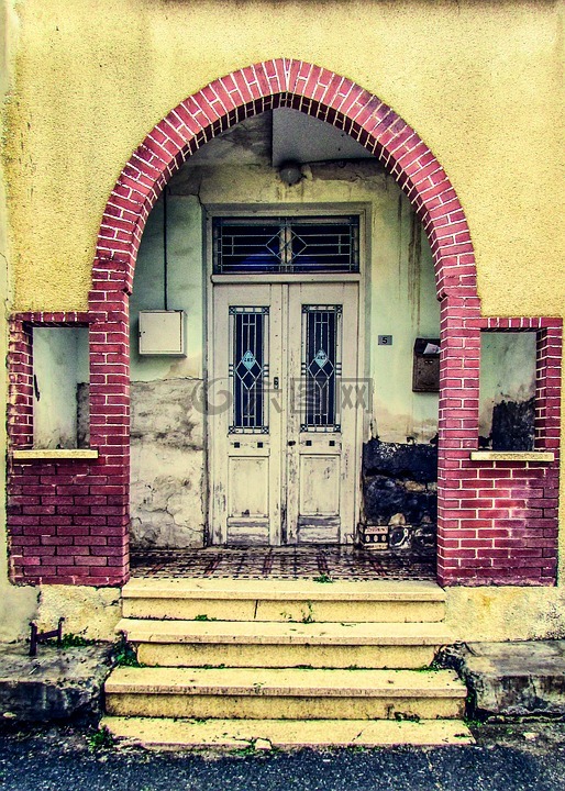 塞浦路斯,老房子,入口