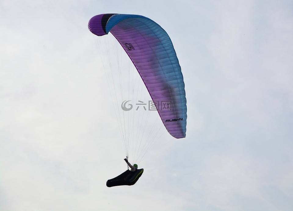 滑翔伞,休闲运动,自由飞行