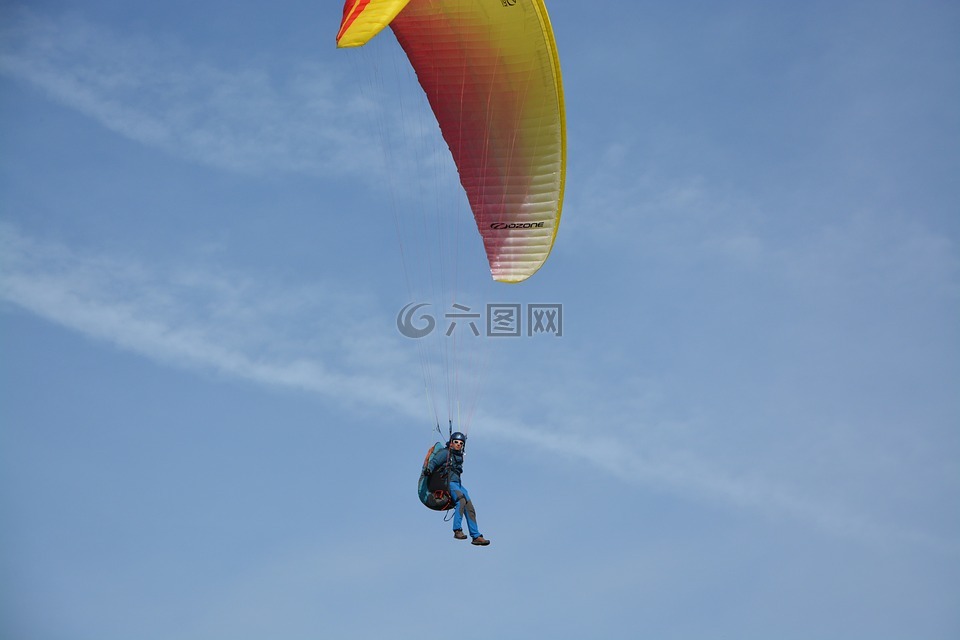 滑翔伞,休闲运动,实践中免费航班