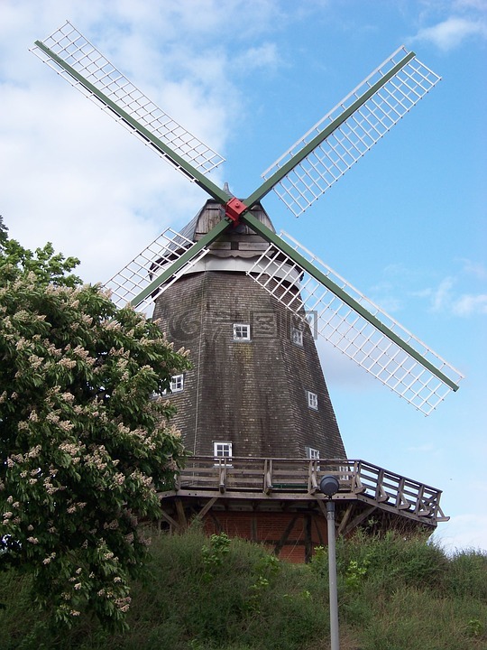 风车,müritz,梅克伦堡