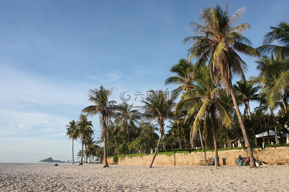 华欣,海滩,泰国