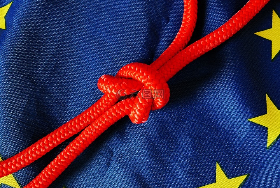 横幅,蓝色,欧元的旗帜