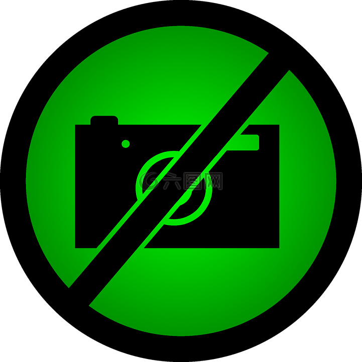 请勿照相。,禁止拍照,绿色