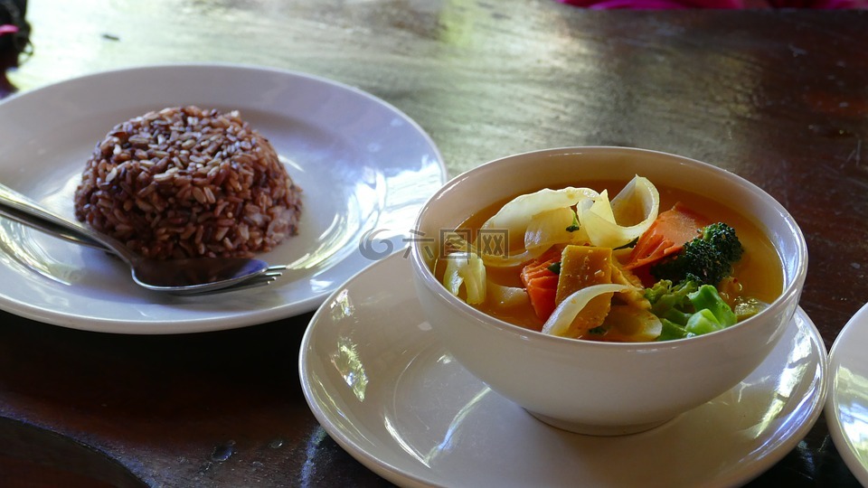 咖喱,水稻,红米